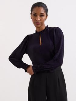 Phase Eight Imogen Shimmer Top, Purple, Purple