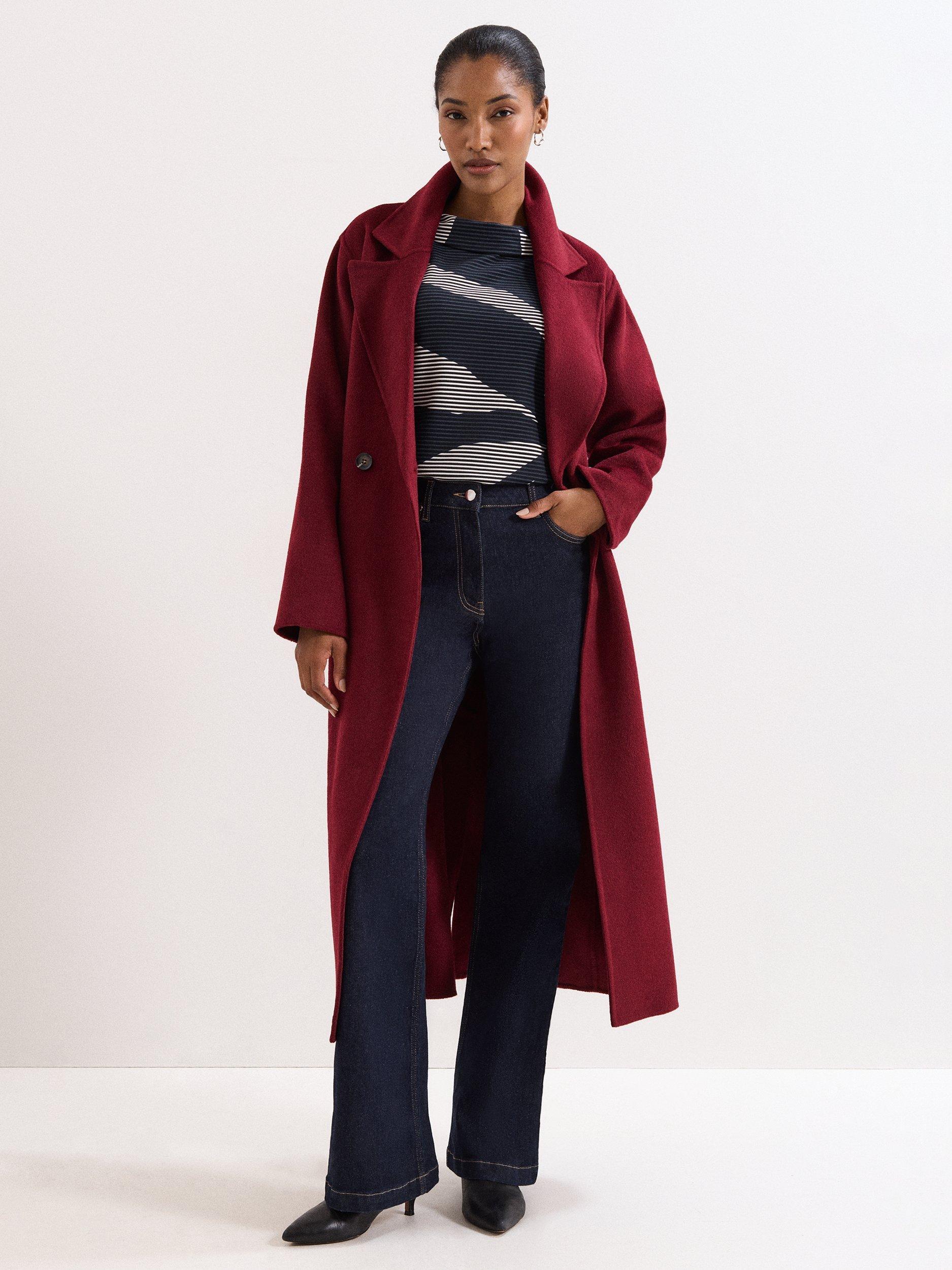 Product image 8 of 8, which shows Phase Eight Rena Printed Top, Navy/Ivory, 8