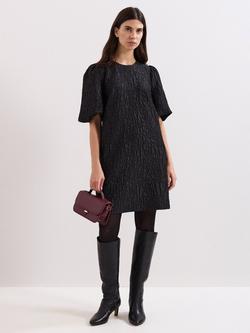 Phase Eight Jacquard Mini Dress, Black, Black