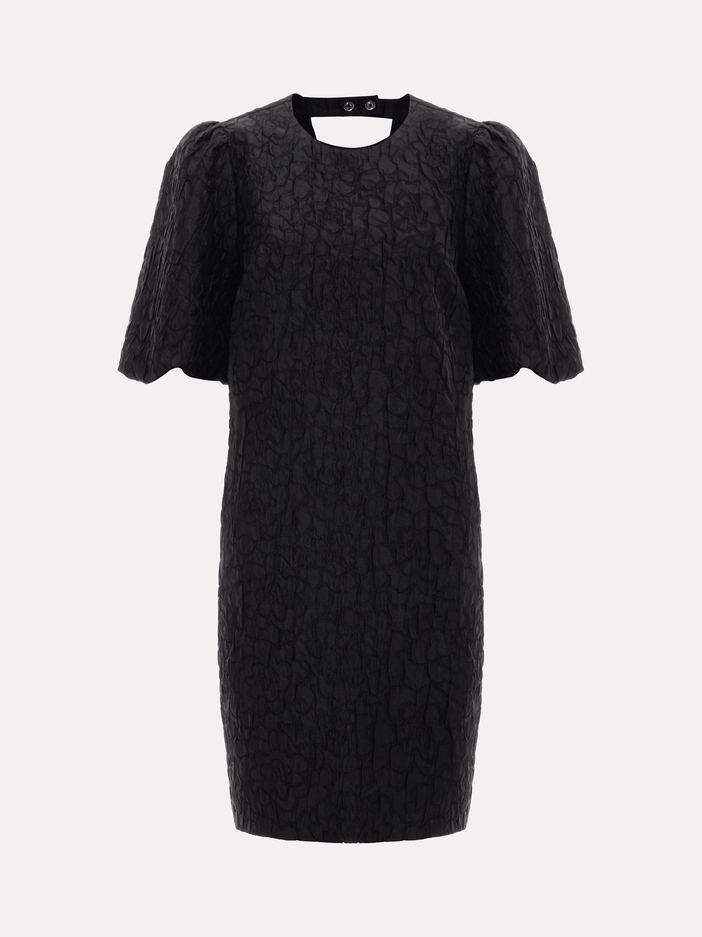 Product image 5 of 9, which shows Phase Eight Jacquard Mini Dress, Black, 6