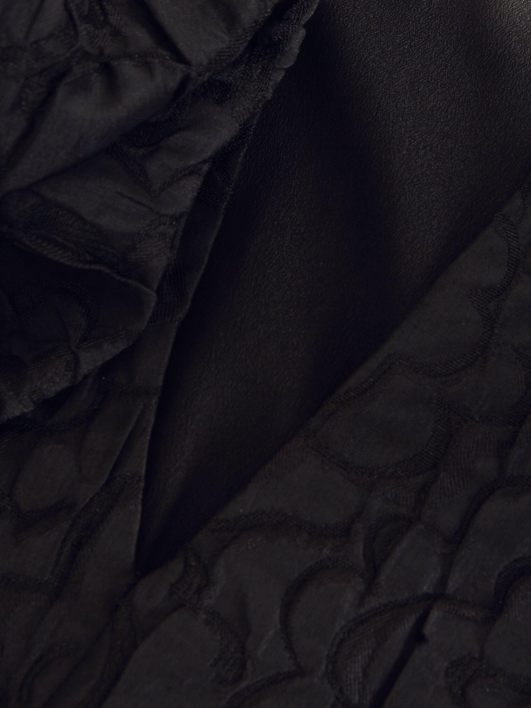 Product image 6 of 9, which shows Phase Eight Jacquard Mini Dress, Black, 6