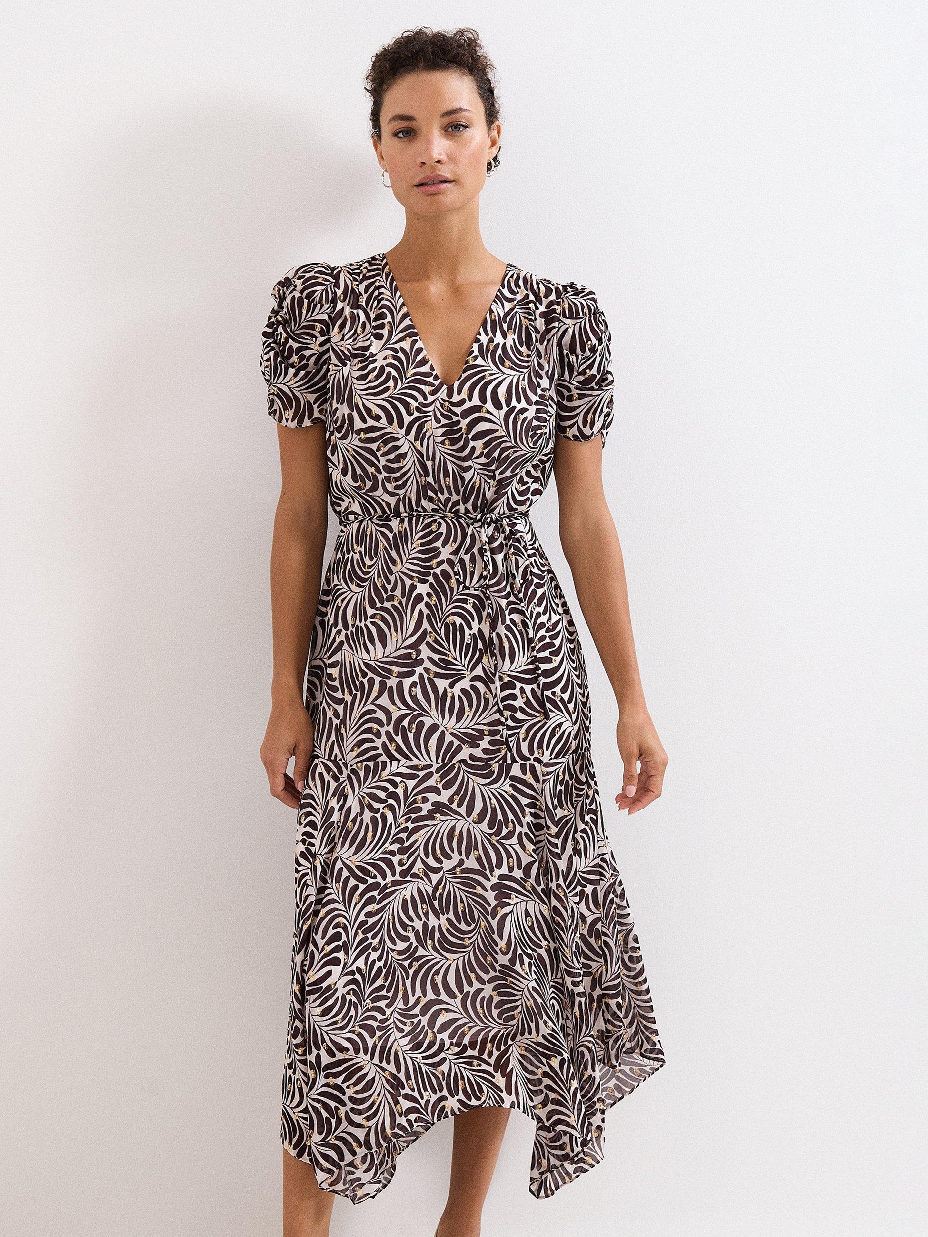 Product image 3 of 9, which shows Phase Eight Verity Shimmer Dress, Multi, 6