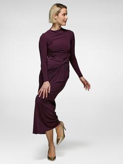 DASKA Athena Side Twist Maxi Dress - view 2, Fig