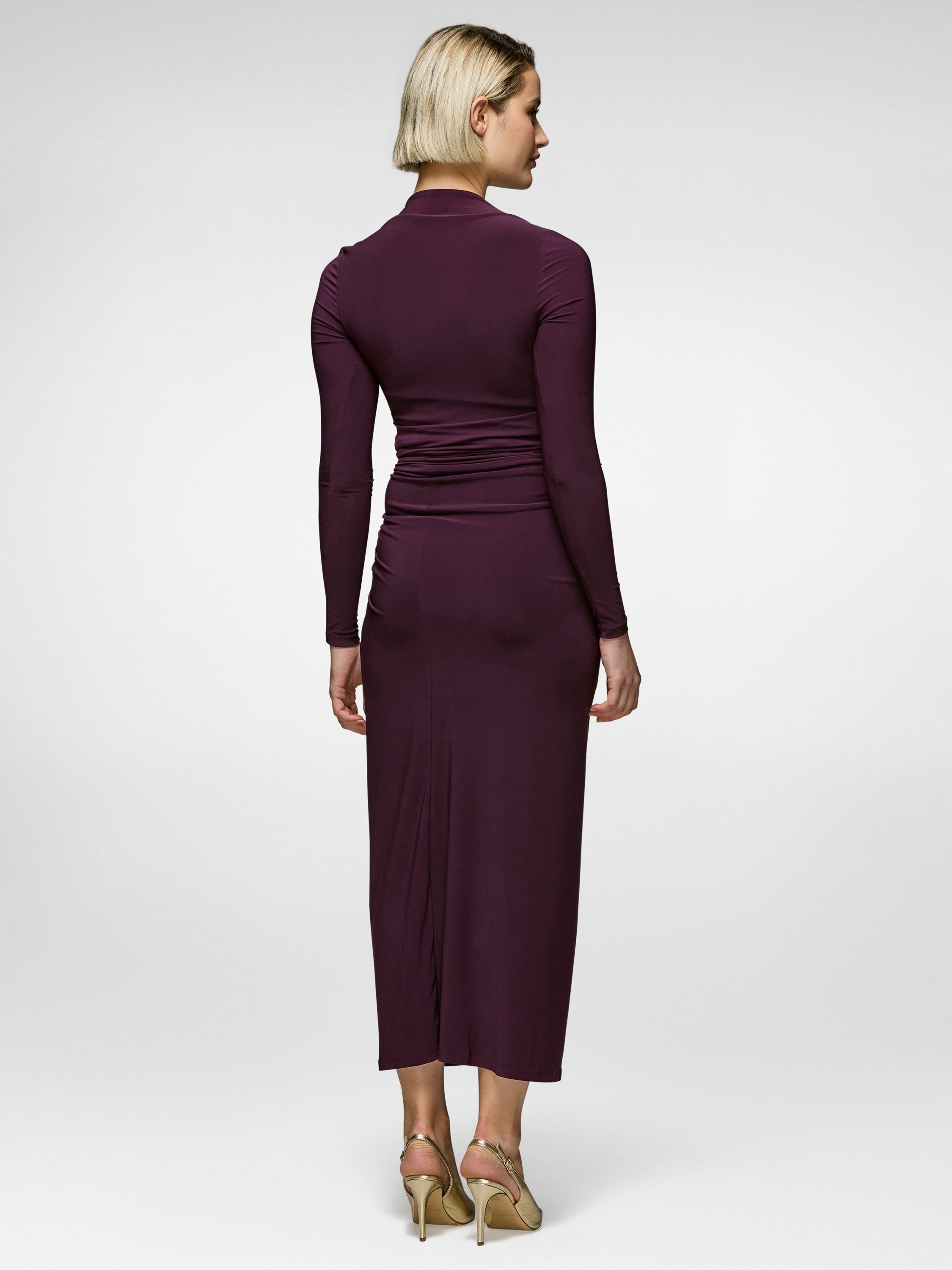 Product image 3 of 3, which shows DASKA Athena Side Twist Maxi Dress, Fig, XS