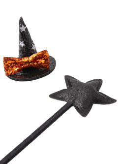 Angels by Accessorize Kids' Halloween Witch Set, Black - view 2, Black