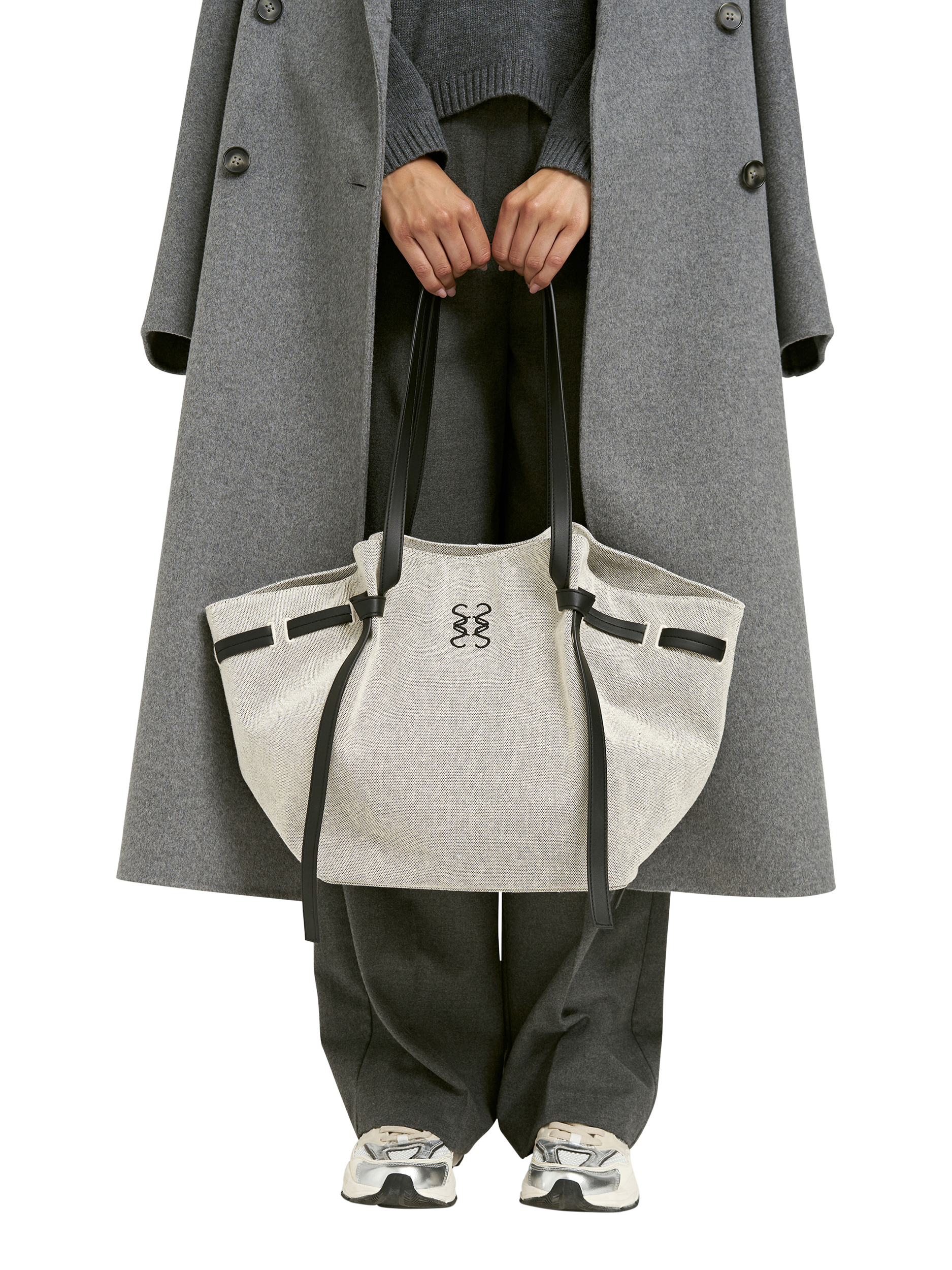 Product image 5 of 6, which shows Smith & Soul Canvas Tote Bag, Grey/Black, One Size