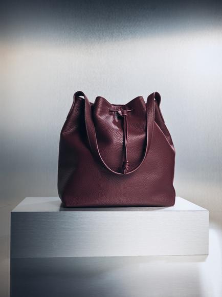 Smith & Soul Faux Leather Bucket Bag, Bordeaux, Bordeaux