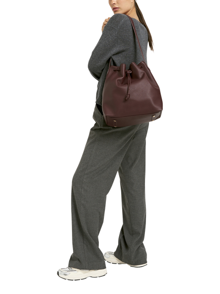 Smith & Soul Faux Leather Bucket Bag, Bordeaux - view 2, Bordeaux