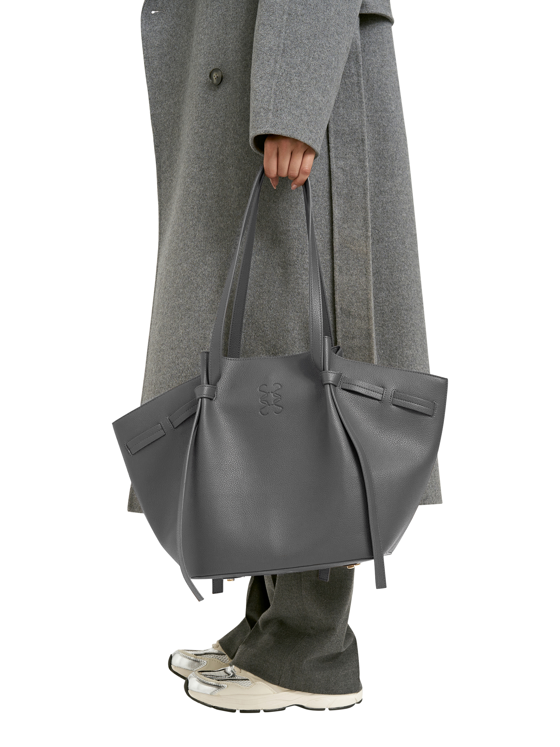 Product image 3 of 4, which shows Smith & Soul Faux Leather Tote Bag, Grey, One Size