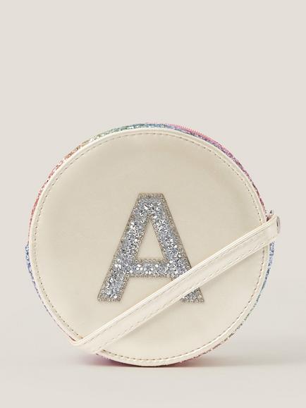 Monsoon Kids' Glittery Initial Bag, Multi, Multi