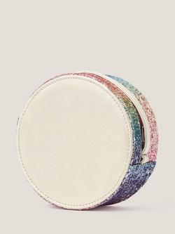 Monsoon Kids' Glittery Initial Bag, Multi - view 2, Multi