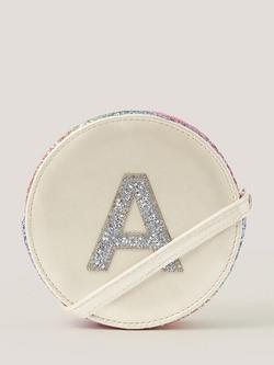 Monsoon Kids' Glittery Initial Bag, Multi, Multi