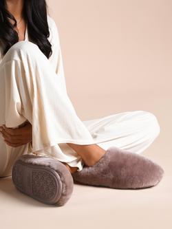 Just Sheepskin Women's Louise Sheepskin Slippers, Coffee - view 2, Coffee