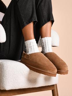 Just Sheepskin Women's Quinn Sheepskin Mule Slippers, Chestnut - view 2, Chestnut