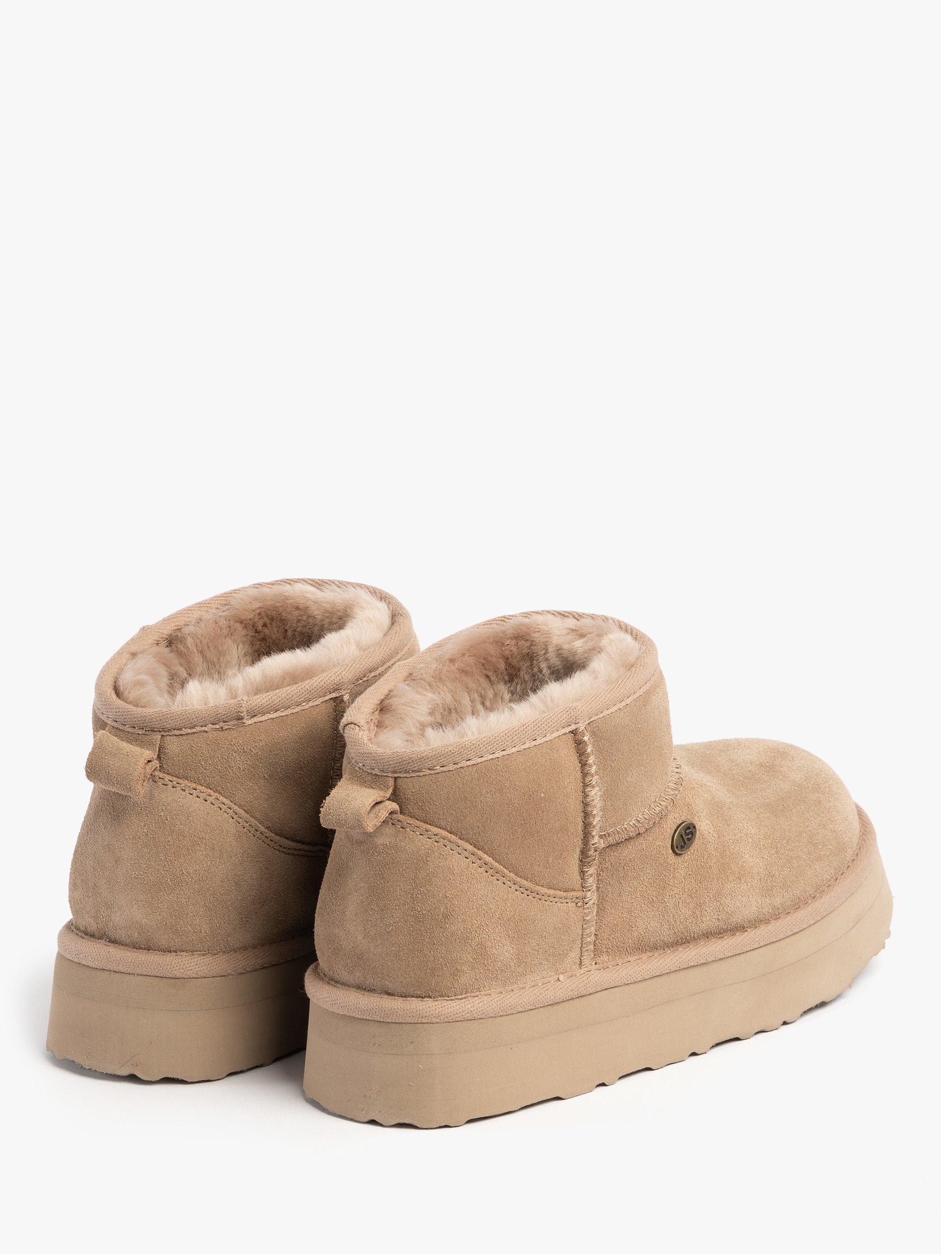Product image 5 of 8, which shows Just Sheepskin Mini Lottie Sheepskin Boot, Taupe, 3