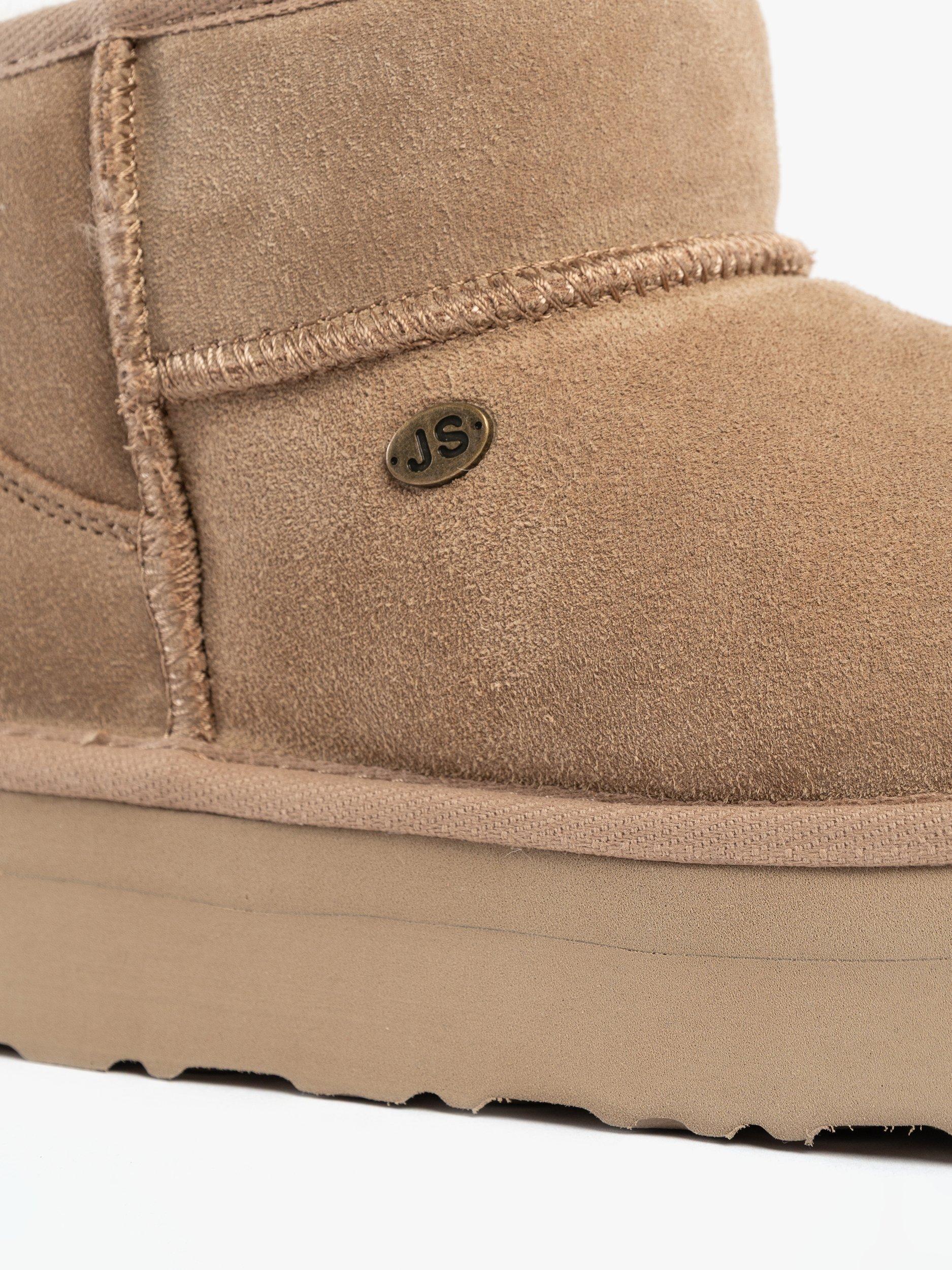Product image 8 of 8, which shows Just Sheepskin Mini Lottie Sheepskin Boot, Taupe, 3