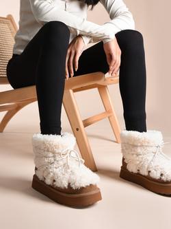 Just Sheepskin Women's Brooke Sheepskin Alpine Snow Boots, Chestnut - view 2, Chestnut