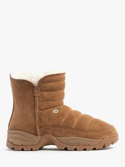 Just Sheepskin Women's Hannah Sheepskin Padded Ankle Boots, Chestnut, Chestnut