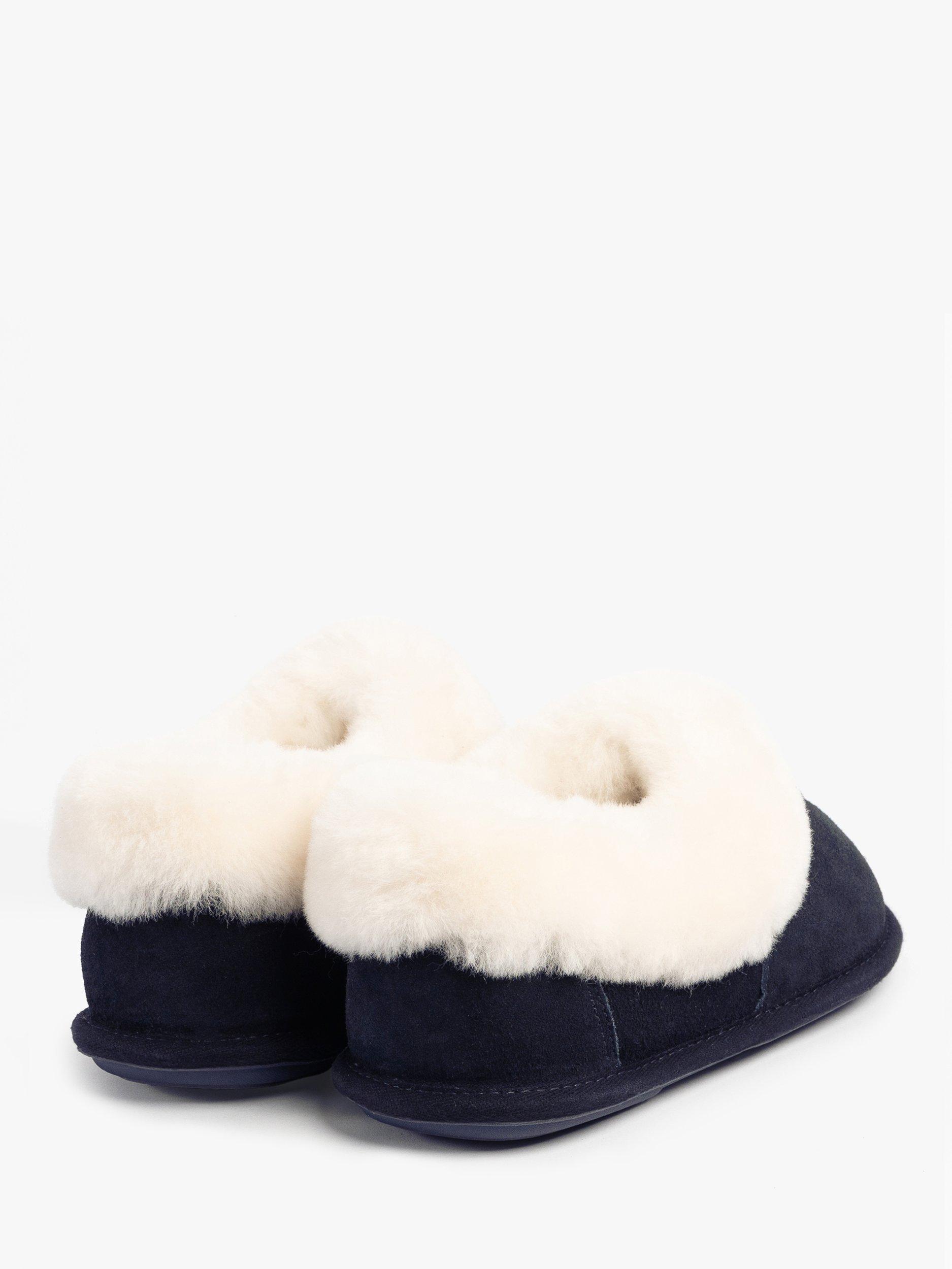 Product image 5 of 7, which shows Just Sheepskin Classic Sheepskin Slippers, Navy, 4