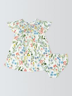 John Lewis Heirloom Collection Baby Floral Dress, Multi Floral, Multi Floral