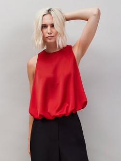 Ro&Zo Bow Back Bubble Hem Top, Red