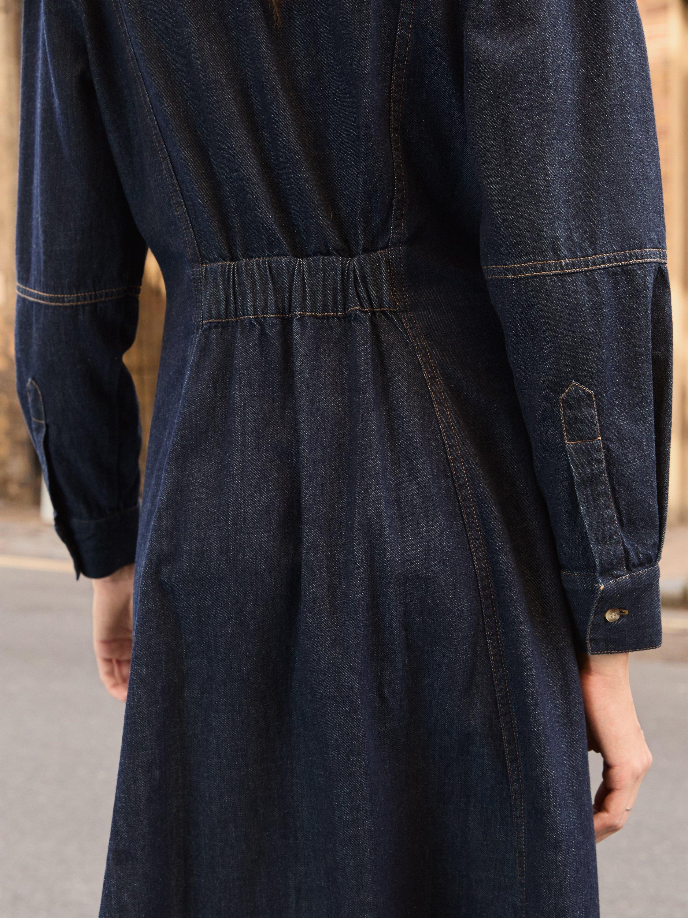white christmas dresses Clementina Denim Midi Dress - Mid Indigo main image 0