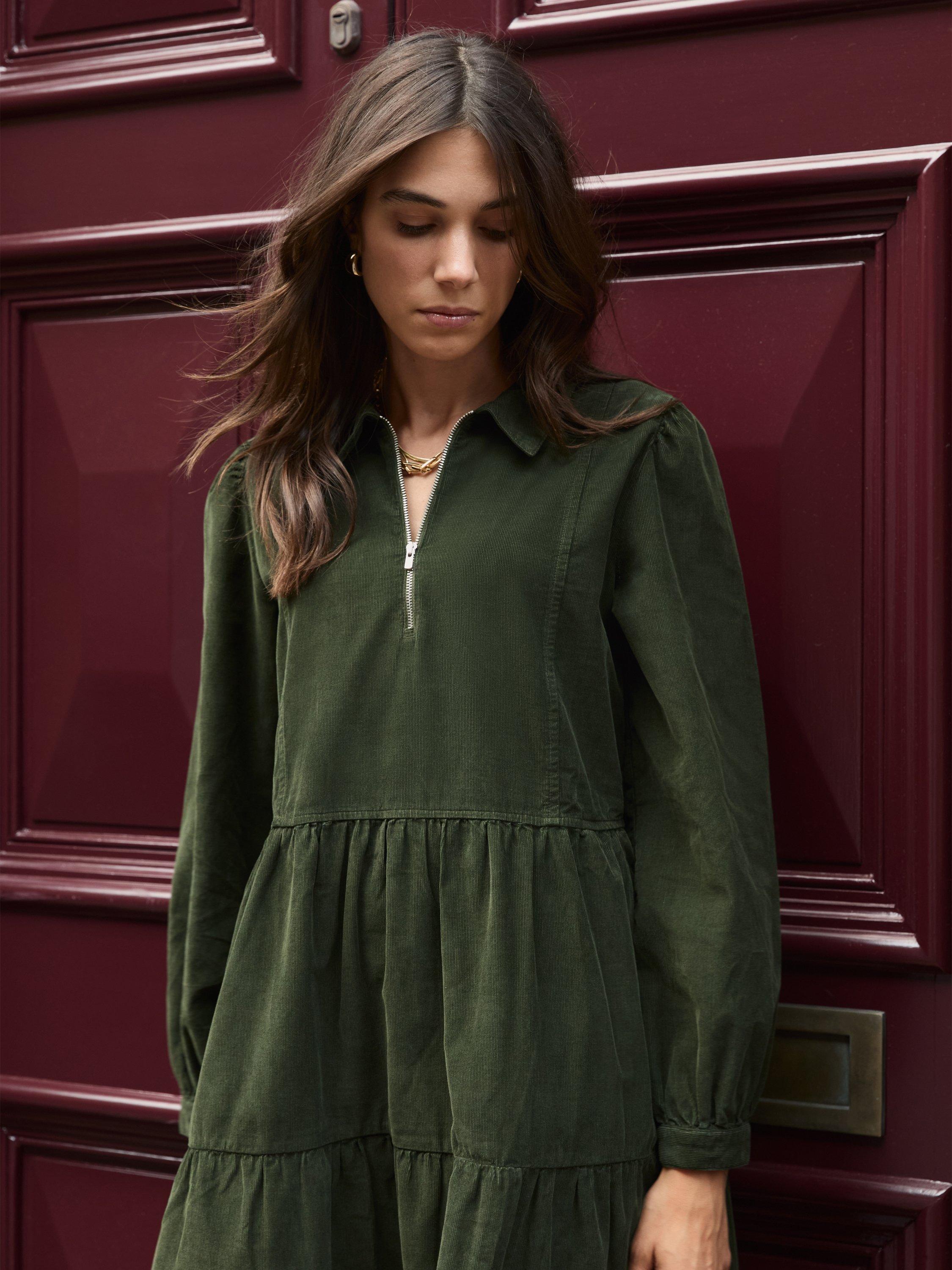 dress alterations green bay Green Corduroy Dress – Mebie Baby main image 0
