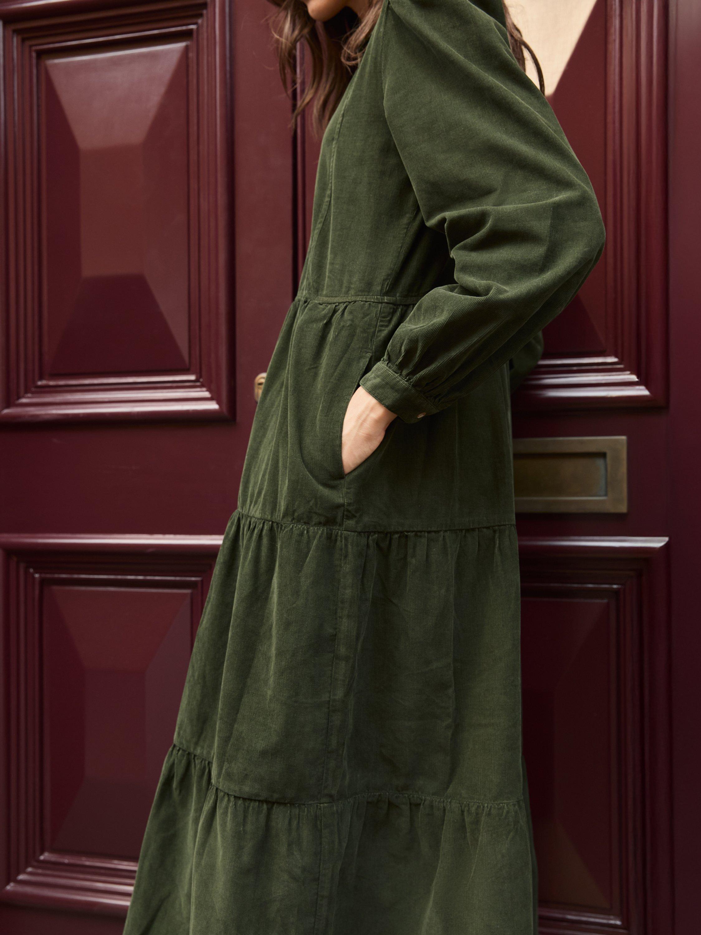 louren pintack sleeve dress カーキM louren pintack sleeve dress M