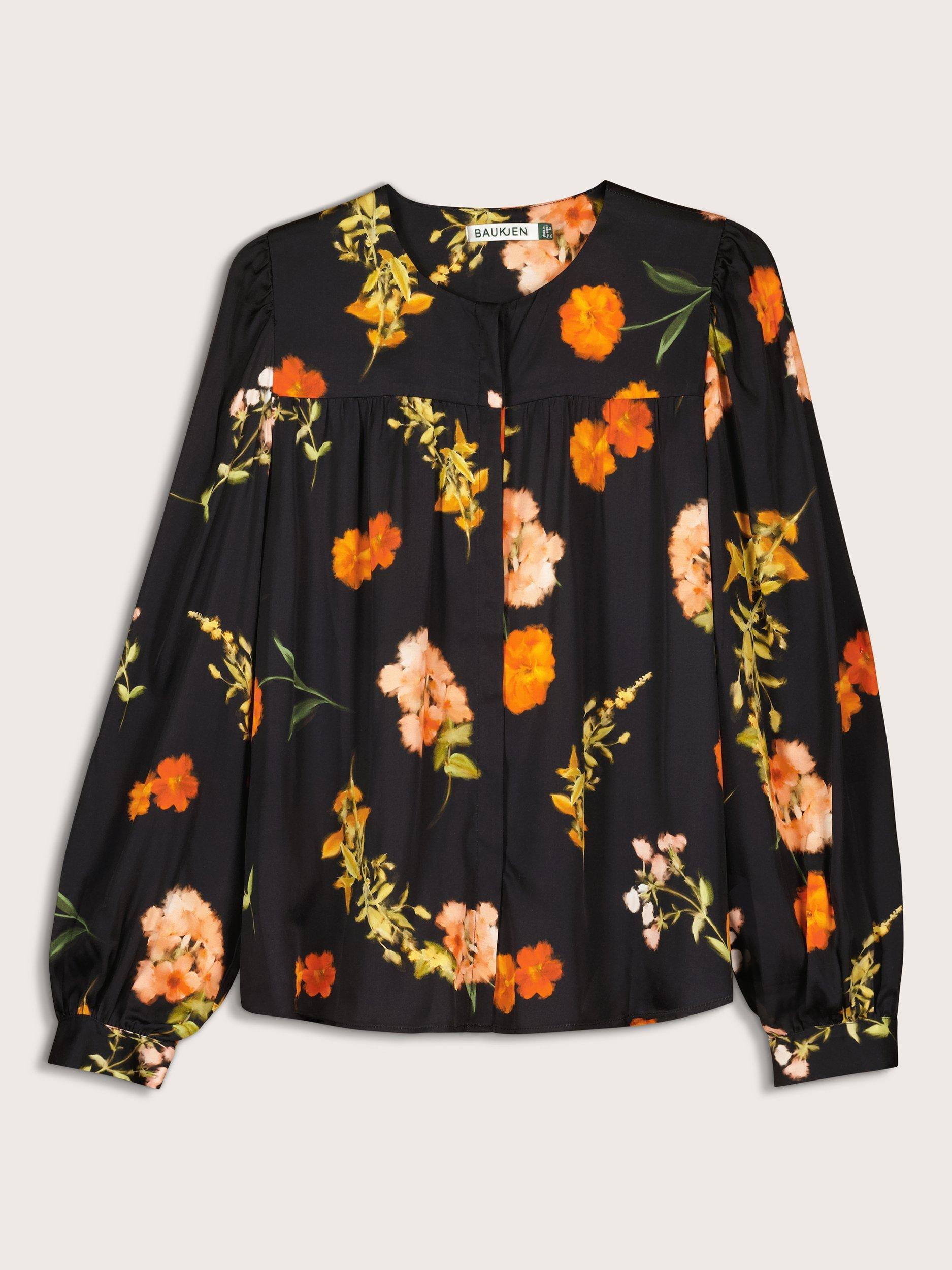 fofofofa LEI BLOUSE / BLACK FLOWER fofofofa LEI BLOUSE / BLACK