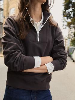 Baukjen Maddox Cotton Sweatshirt, Dark Chocolate - view 2, Dark Chocolate