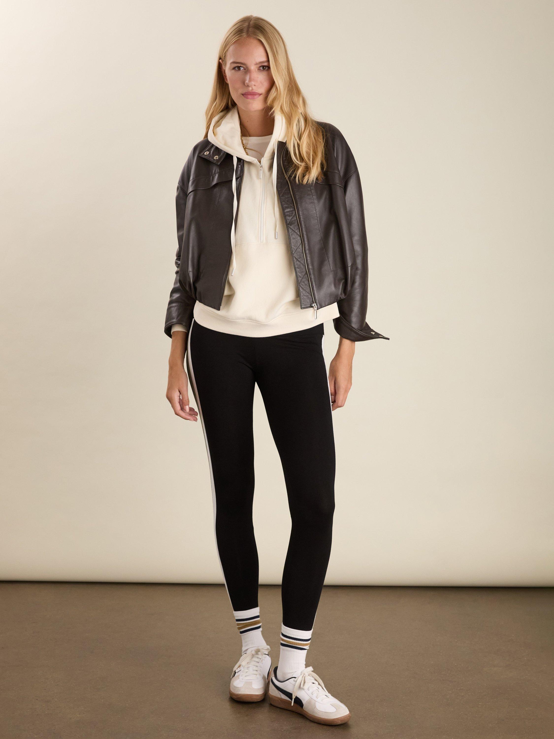 Product image 4 of 6, which shows Baukjen Avery Side Stripe Leggings containing LENZING™ ECOVERO™ Viscose, Black/Multi, 10