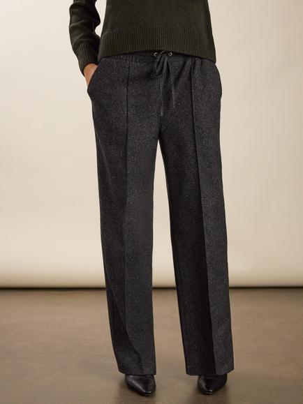Baukjen Fera Wool Blend Wide Leg Trousers, Grey - view 2, Grey