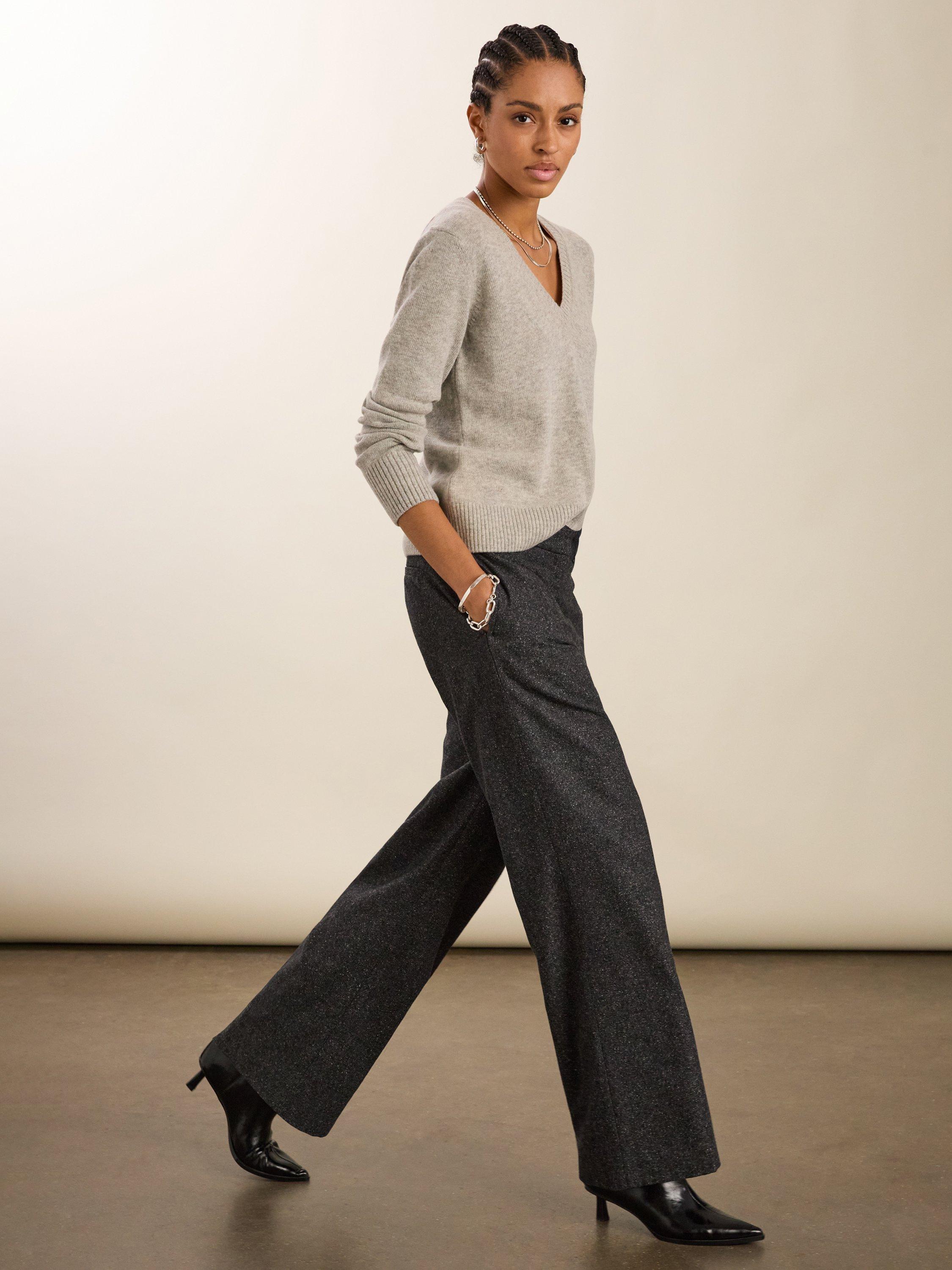 Product image 2 of 5, which shows Baukjen Gwynnie Wool Blend Trousers, Grey, 10