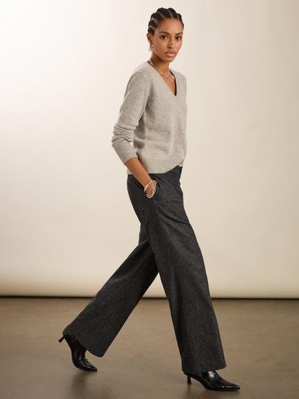 Baukjen Gwynnie Wool Blend Trousers, Grey - view 2, Grey