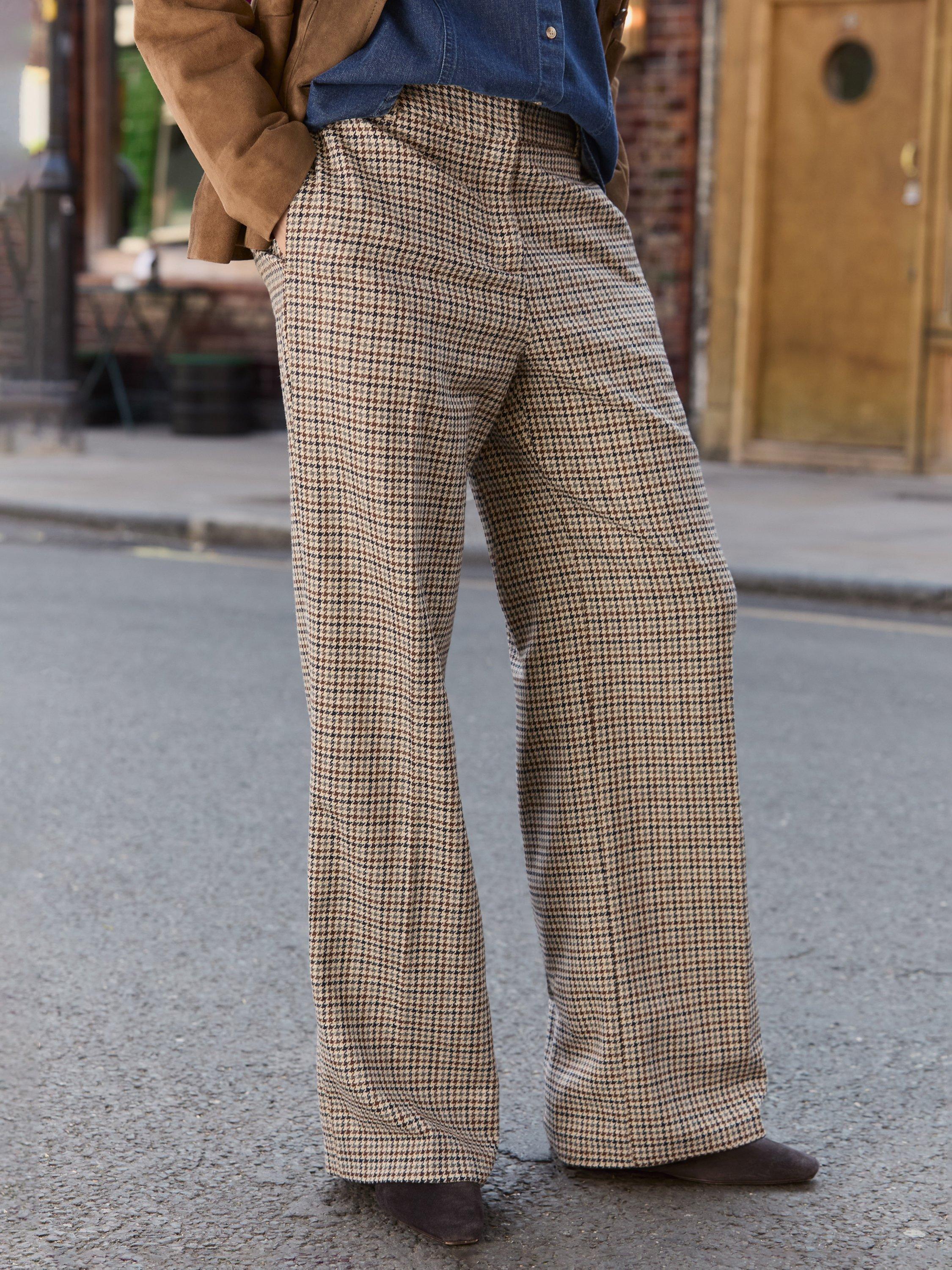 Product image 3 of 4, which shows Baukjen Gwynnie Check Trousers, Neutral/Multi, 10
