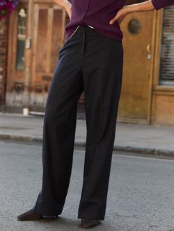 Baukjen Gwynnie Check Wool Blend Trousers, Navy - view 2, Navy