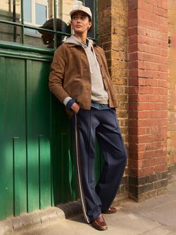 Baukjen Marjorie Side Stripe Trousers containing LENZING™ ECOVERO™ Viscose, Classic Navy/Dark Chocolate, Classic Navy/Dark Chocolate