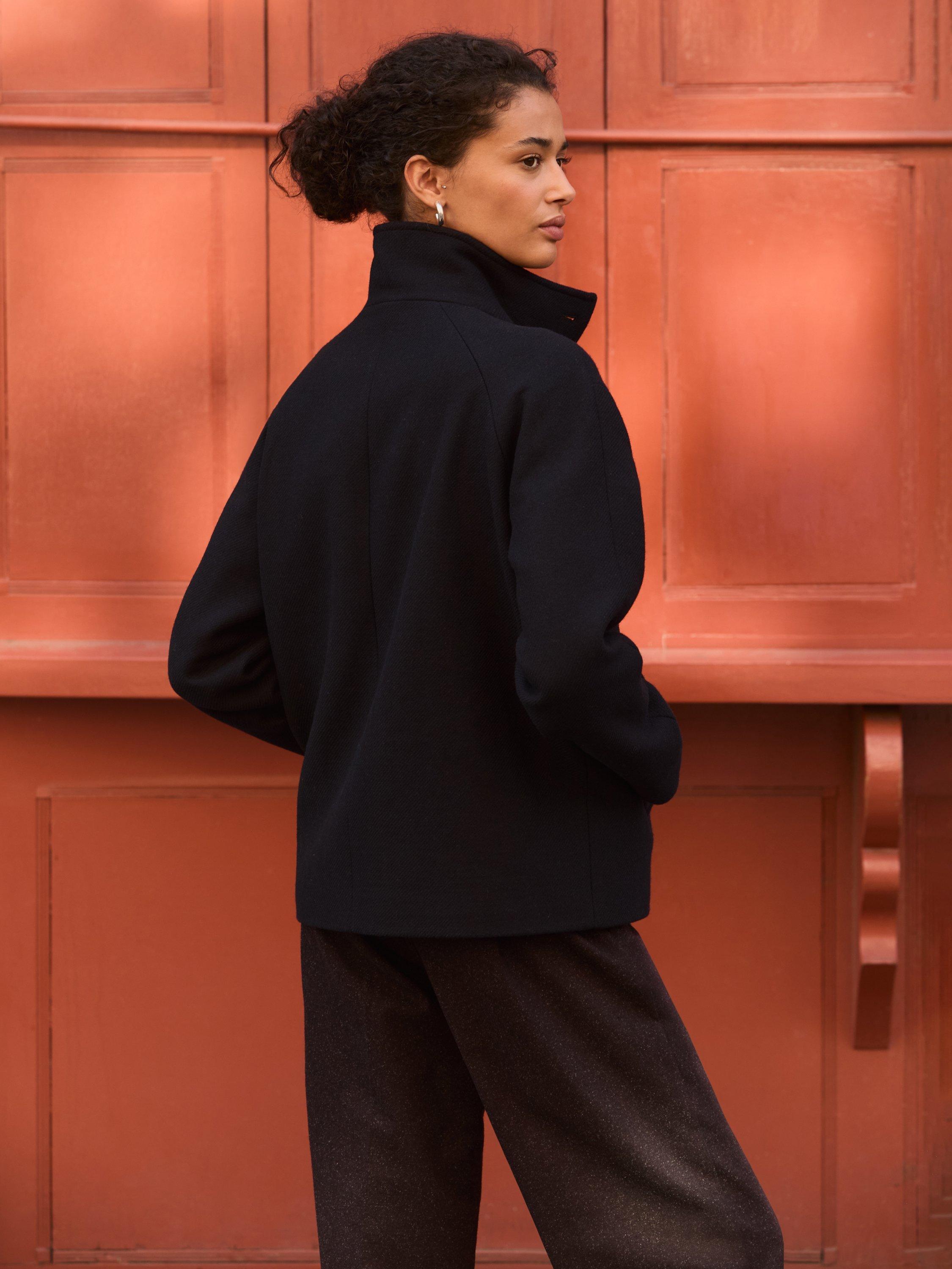 Product image 5 of 5, which shows Baukjen Ashton Wool Rich Coat, Classic Navy, 12