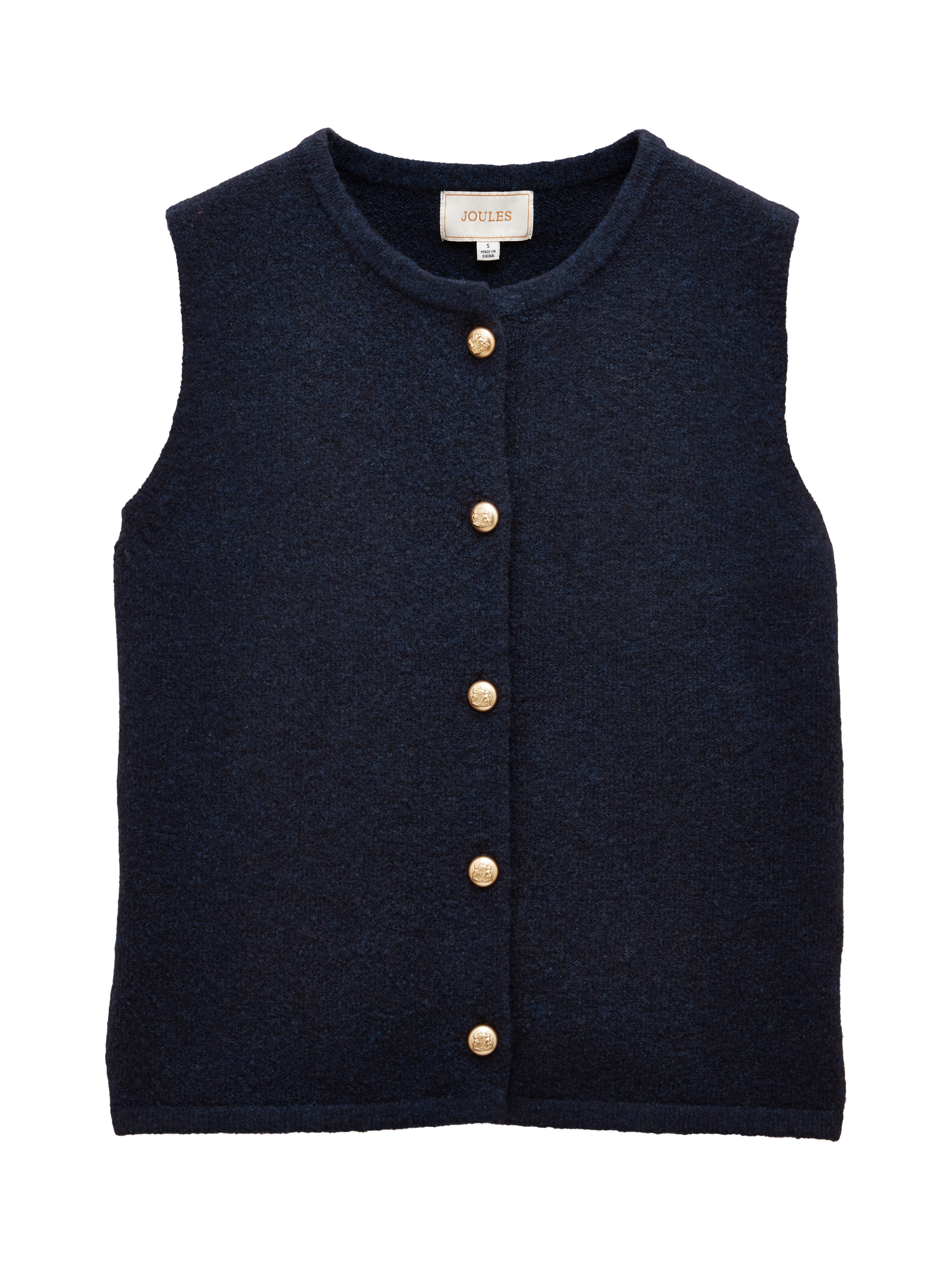 Product image 7 of 7, which shows Joules Holly Button Tank Top, Navy, XS