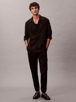 Calvin Klein Cotton Blend Skinny Cargo Trousers, Black