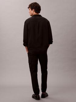 Calvin Klein Cotton Blend Skinny Cargo Trousers - view 2, Black