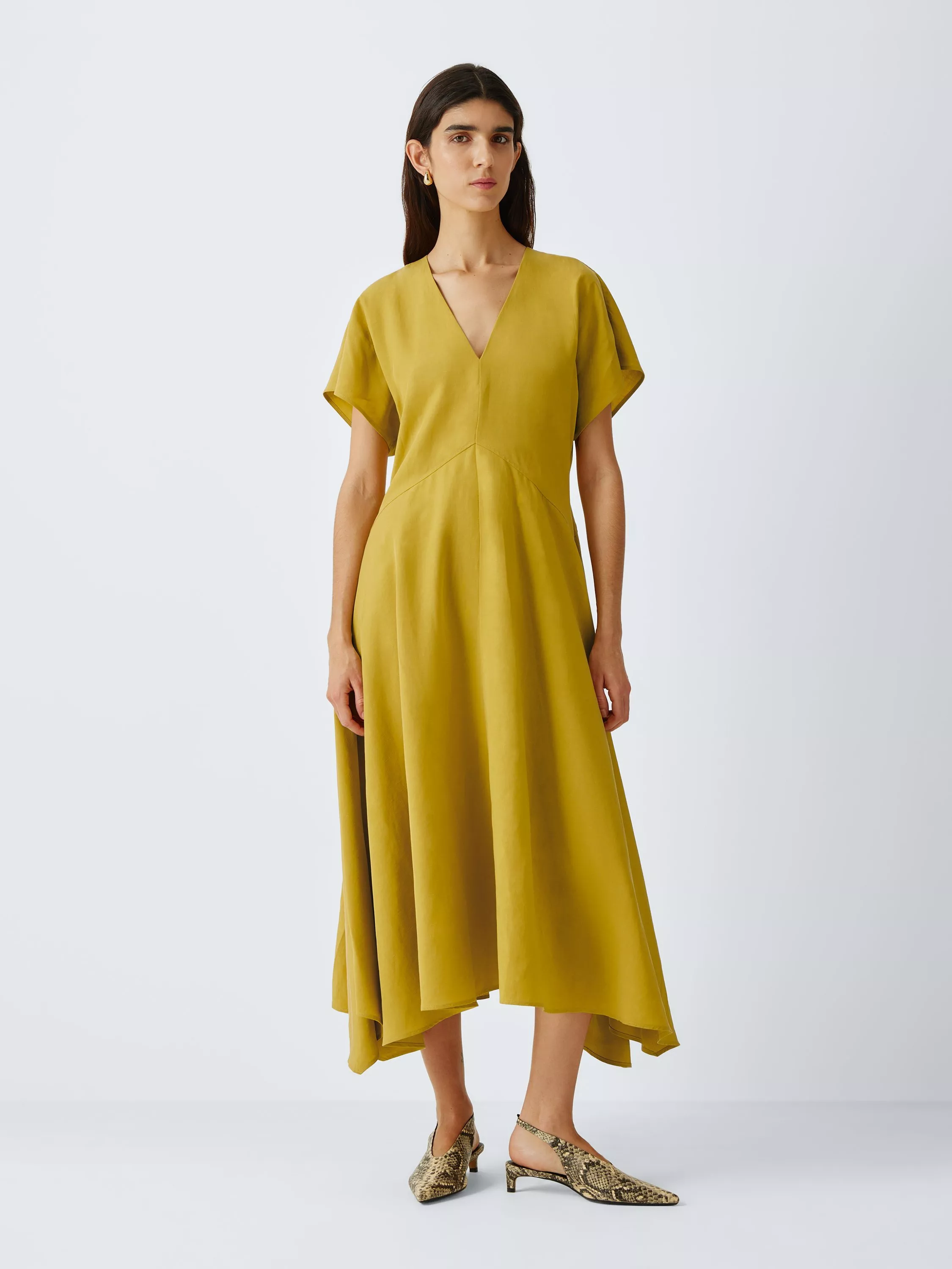 slim fit dress slacks Women's Dillon Fit and Flare Square Neck Organza Midi Dress XS/S/M/L/XL/Customize Light Yellow Mean Blvd, Light Yellow / Xs