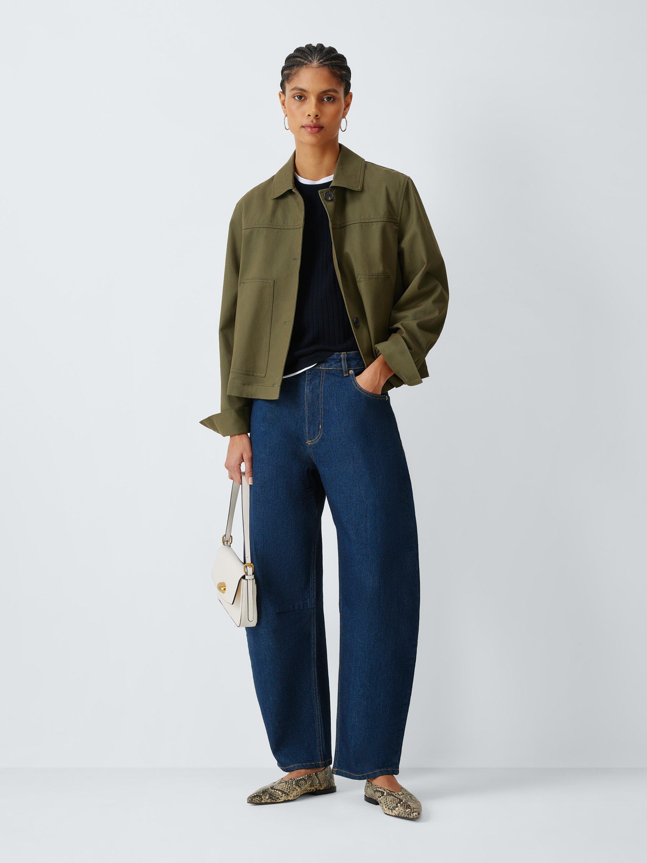 Product image 3 of 6, which shows John Lewis Merino Wool Blend Rib Knit Tank Top, Navy, 8