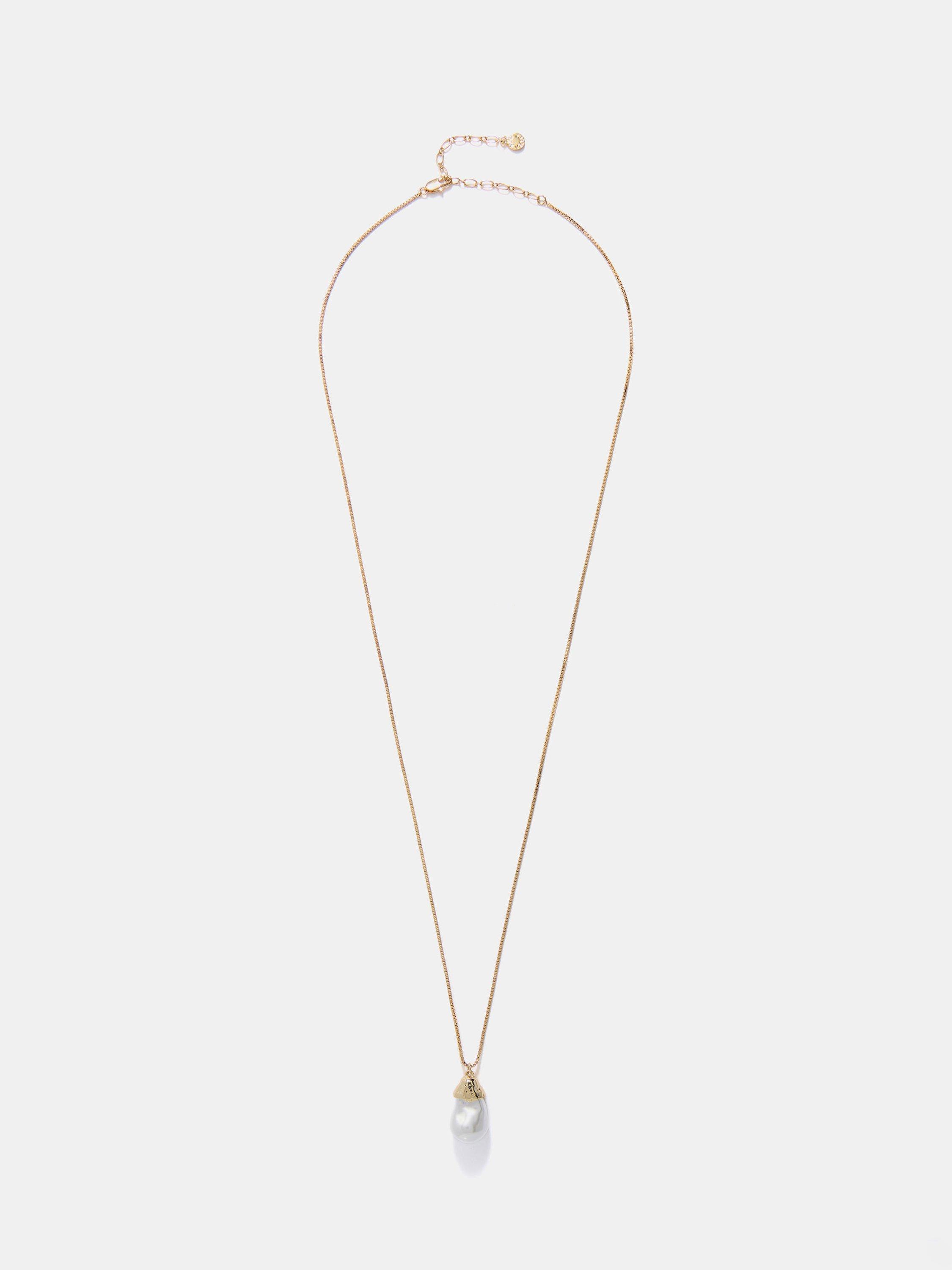 Mint Velvet Pearl Drop Pendant, Gold
