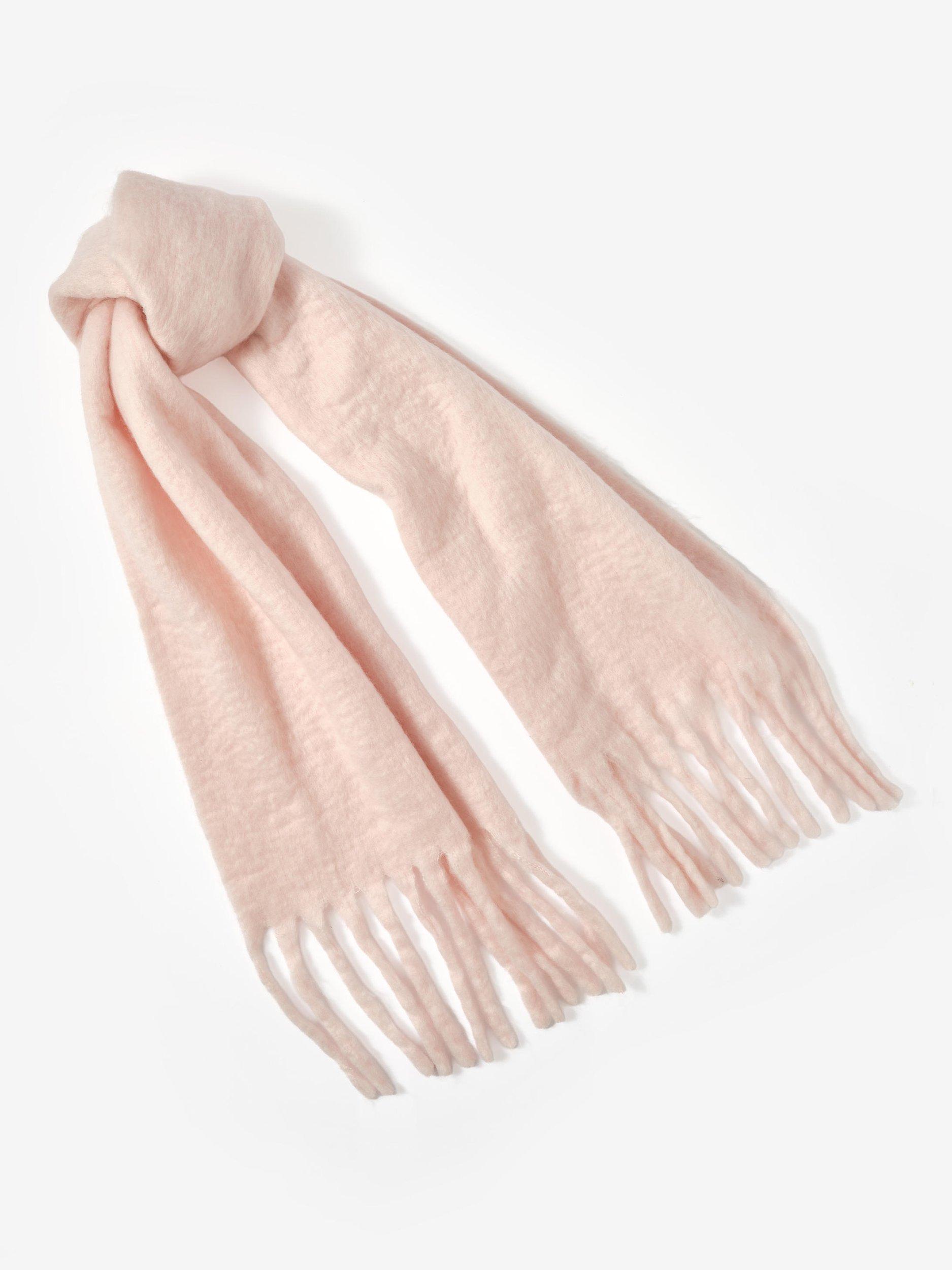 Mint Velvet Fringe Trim Scarf, Light Pink