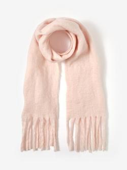 Mint Velvet Fringe Trim Scarf, Light Pink - view 2, Light Pink