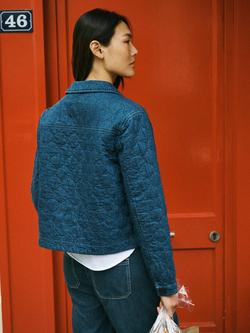 NRBY Elodie Quilted Jacket, Blue - view 2, Blue