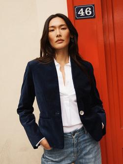 NRBY Jay Velvet Jacket, Dark Navy