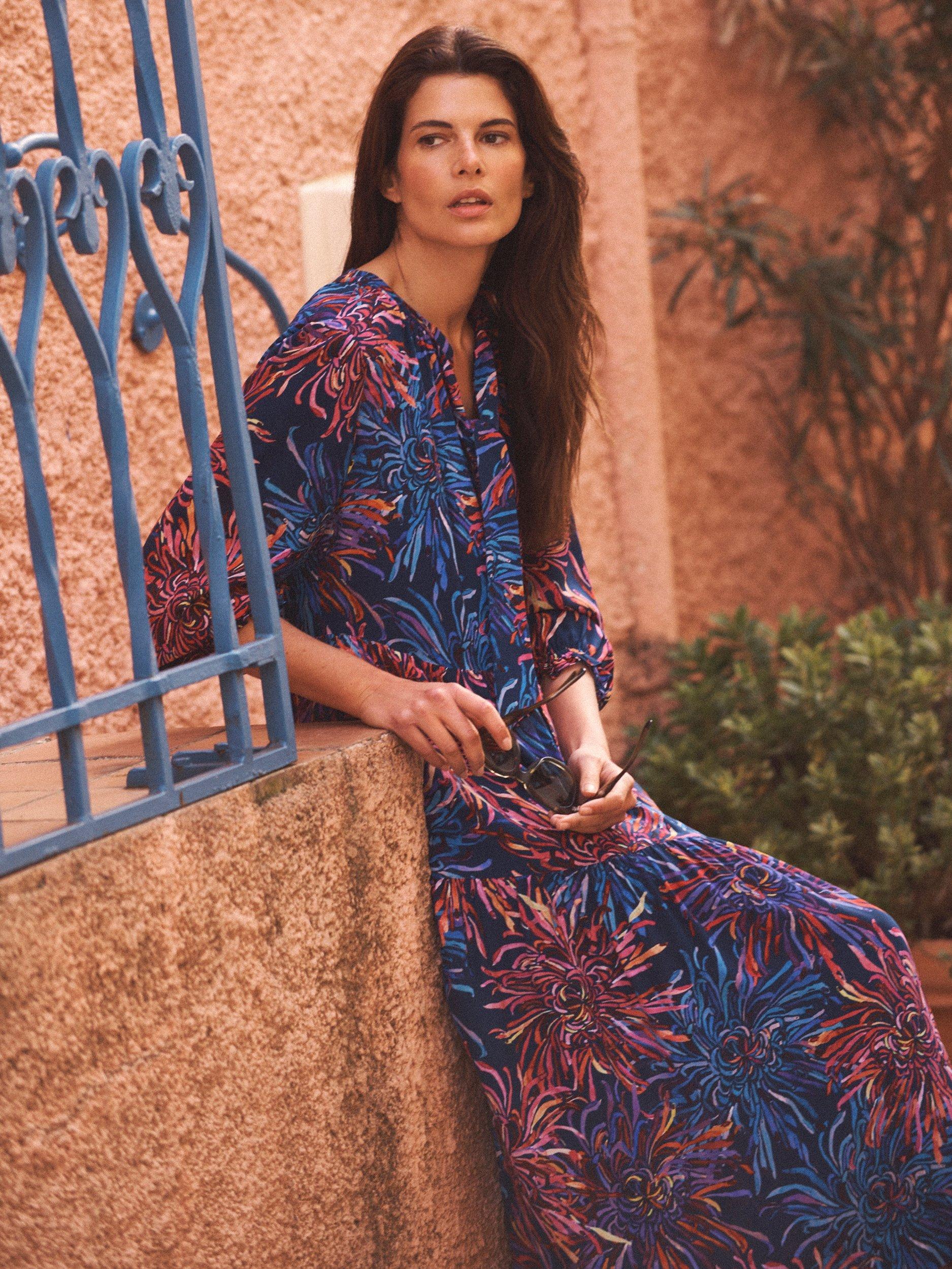 Product image 2 of 9, which shows NRBY Fiora Firework Pure Silk Dress, Multi, XS