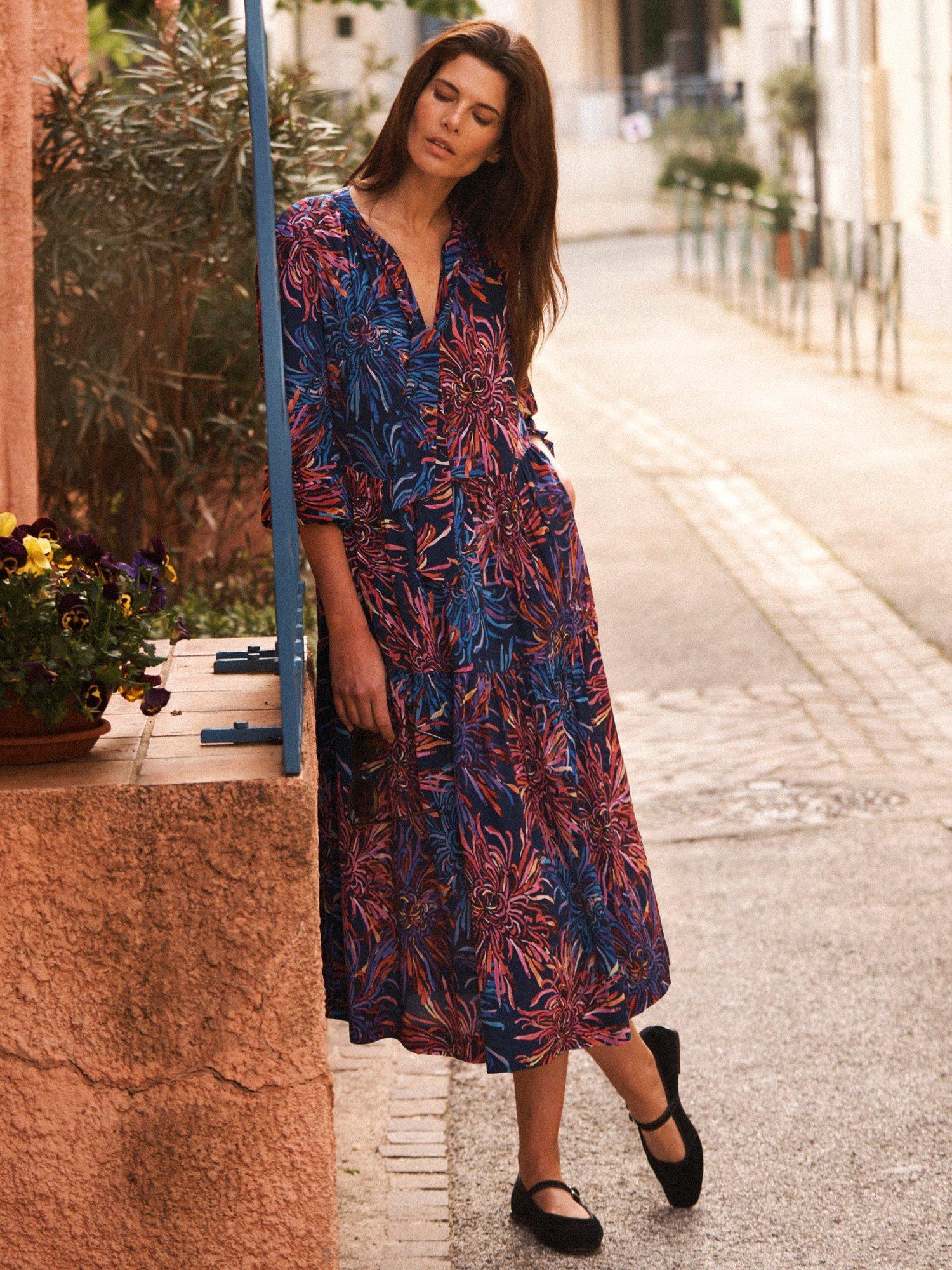 Product image 6 of 9, which shows NRBY Fiora Firework Pure Silk Dress, Multi, XS